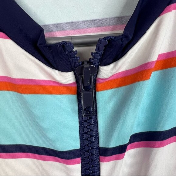 Tommy Bahama rash guard swim shirt zip up stripes Multicolor Striped Zip-Up - Picture 6 of 10
